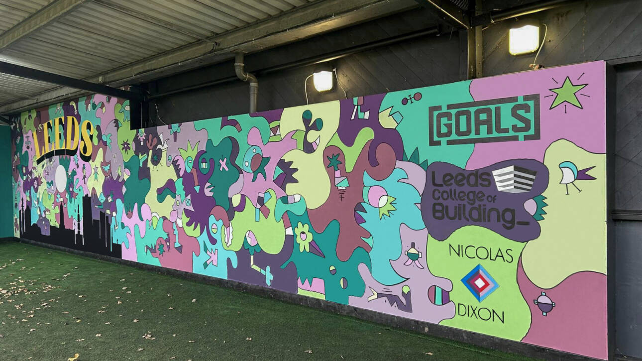 Painting & Decorating Students Tackle Striking Football Mural